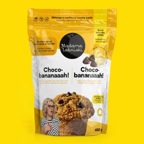 Mélange à muffins à l'avoine santé Choco-bananaaah! Accessoires