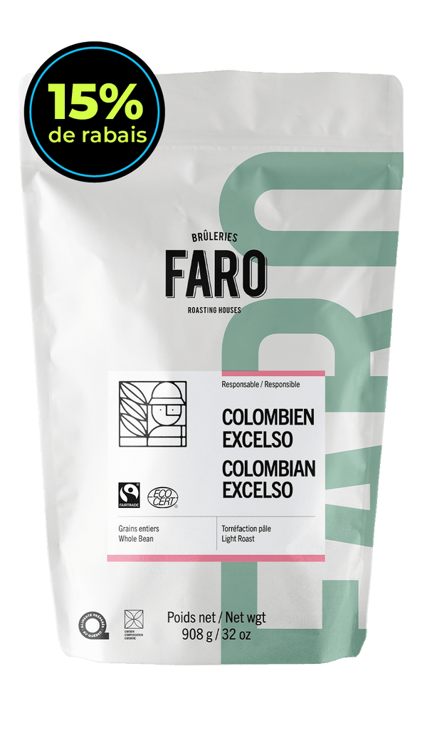COLOMBIEN EXCELSO ÉQUITABLE & BIOLOGIQUE (2LB) Café